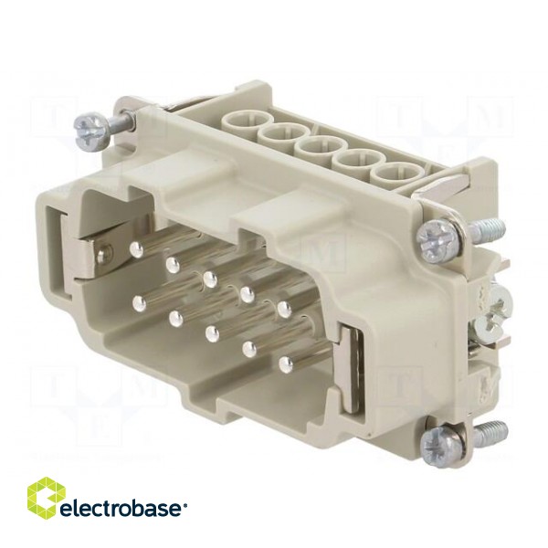 Connector: rectangular | male | EPIC H-BE | PIN: 10 | 10+PE | 16A | 500V image 1