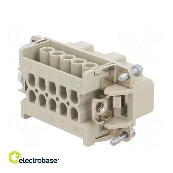 Connector: rectangular | male | EPIC H-BE | PIN: 10 | 10+PE | 16A | 500V image 6