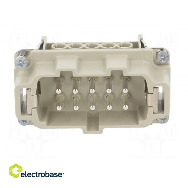 Connector: rectangular | male | EPIC H-BE | PIN: 10 | 10+PE | 16A | 500V image 9