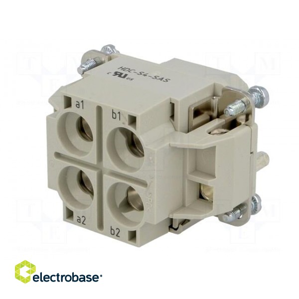 Connector: rectangular | male | EPIC POWER H-S | PIN: 4 | 4+PE | 65A | 1kV paveikslėlis 6