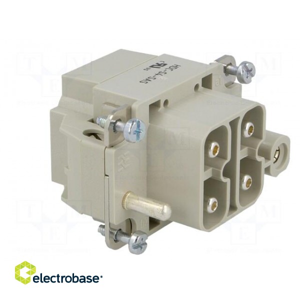 Connector: rectangular | male | EPIC POWER H-S | PIN: 4 | 4+PE | 65A | 1kV paveikslėlis 8