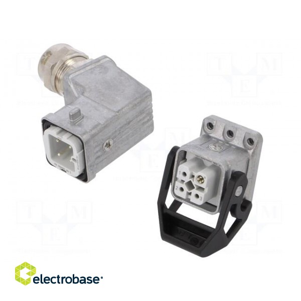 Connector: HDC | male + female | Pitch: 1x screw (21x21mm) | 230V image 1