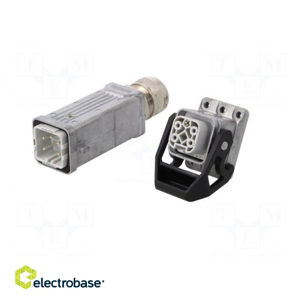 Connector: HDC | male + female | 230V | 10A | PIN: 5 | Layout: 4+PE | M20 image 2