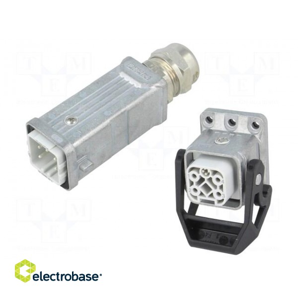 Connector: HDC | male + female | Pitch: 1x screw (21x21mm) | 230V image 1