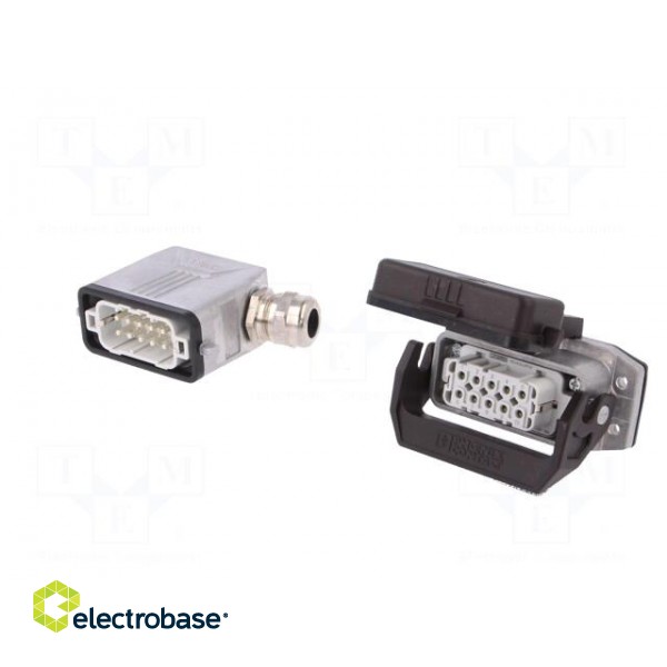 Connector: HDC | male + female | Pitch: 49,5x16mm | 250V | 16A | PIN: 10 фото 2