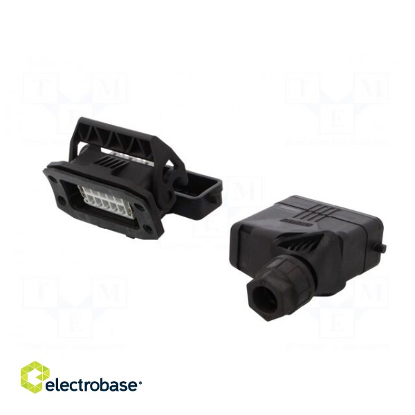 Connector: HDC | male + female | Pitch: 49,5x16mm | 250V | 20A | PIN: 10 фото 6