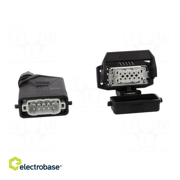 Connector: HDC | male + female | Pitch: 49,5x16mm | 250V | 20A | PIN: 10 image 9
