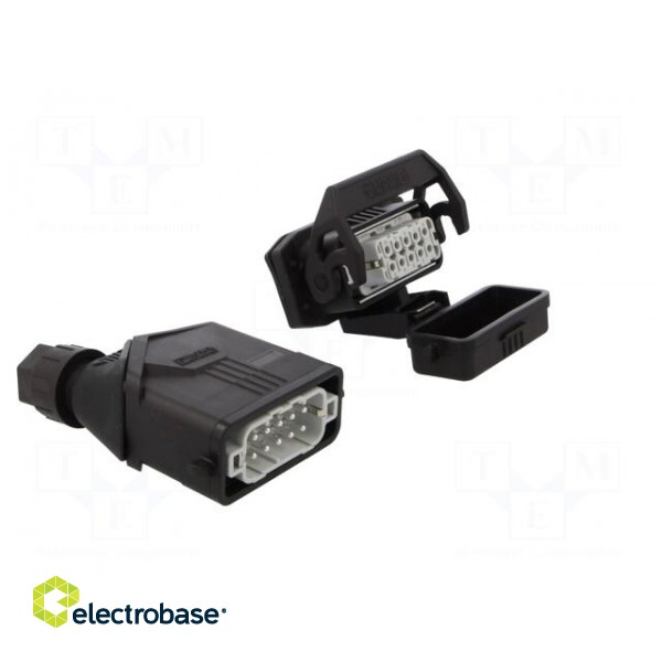 Connector: HDC | male + female | Pitch: 49,5x16mm | 250V | 20A | PIN: 10 фото 8