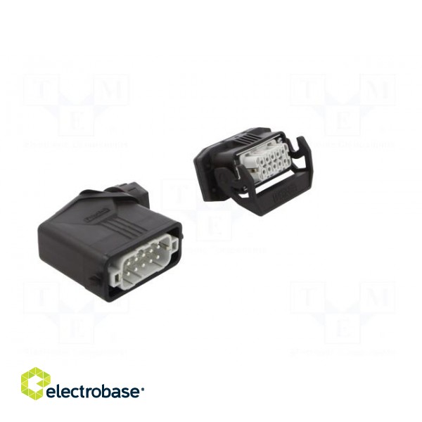 Connector: HDC | male + female | Pitch: 49,5x16mm | 250V | 20A | PIN: 10 фото 8