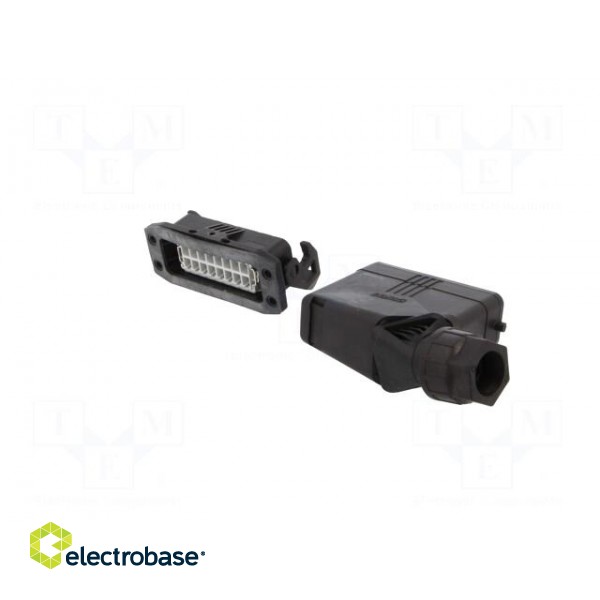 Connector: HDC | male + female | Pitch: 66x16mm | 250V | 20A | PIN: 16 фото 6
