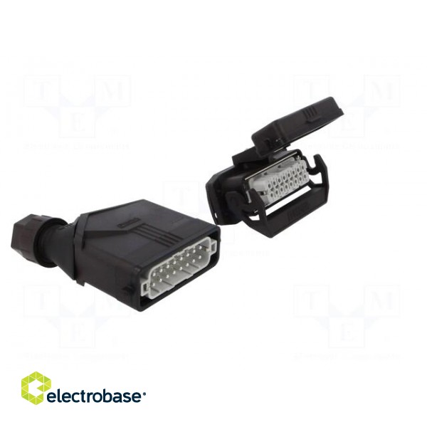 Connector: HDC | male + female | Pitch: 66x16mm | 250V | 20A | PIN: 16 image 8