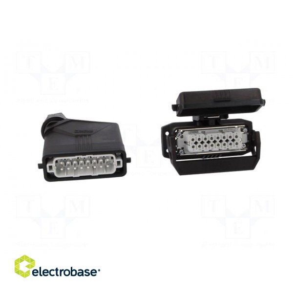 Connector: HDC | male + female | Pitch: 66x16mm | 250V | 20A | PIN: 16 image 9