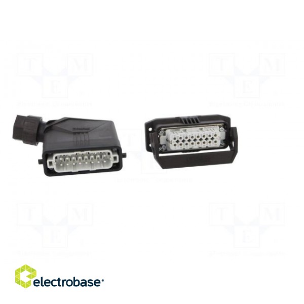 Connector: HDC | male + female | Pitch: 66x16mm | 250V | 20A | PIN: 16 image 9