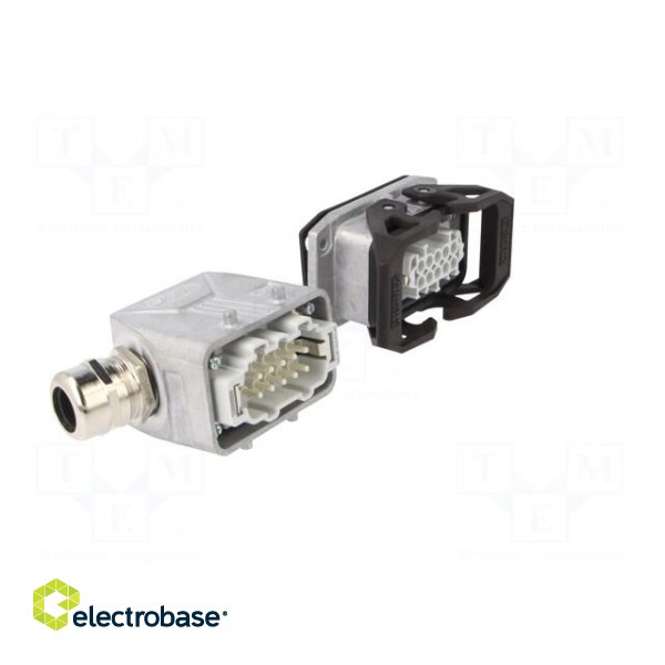 Connector: HDC | male + female | Pitch: 57x27mm | 500V | 16A | PIN: 10 image 8