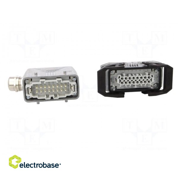 Connector: HDC | male + female | 500V | 16A | PIN: 16 | Layout: 16+PE image 9