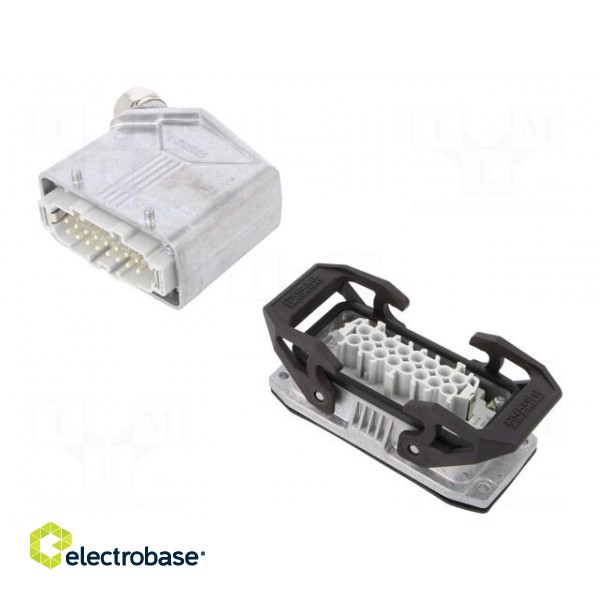 Connector: HDC | male + female | Pitch: 77,5x27mm | 500V | 16A | PIN: 16 фото 1