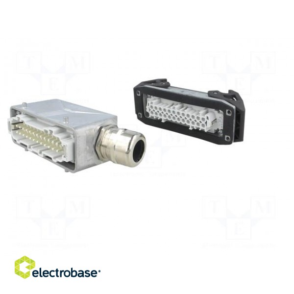 Connector: HDC | male + female | Pitch: 104x27mm | 500V | 16A | PIN: 24 фото 2