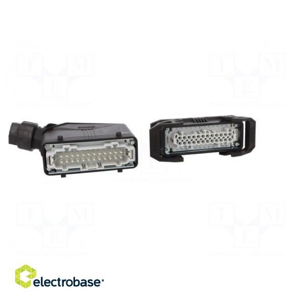 Connector: HDC | male + female | Pitch: 104x27mm | 500V | 16A | PIN: 24 фото 9