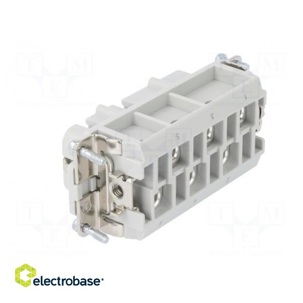 Connector: rectangular | female | Pitch: 77,5x27mm | 400V | 41A | PIN: 6 image 4