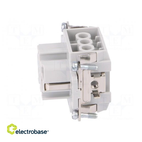 Connector: rectangular | female | Pitch: 44x27mm | 500V | 24A | PIN: 6 image 3