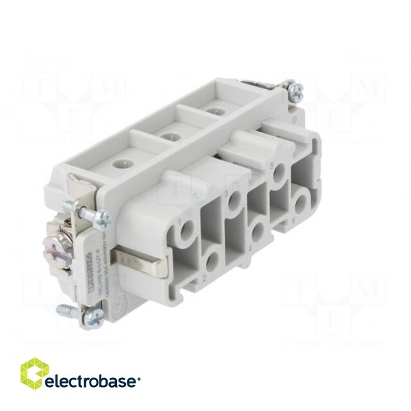 Connector: rectangular | female | 400V | 41A | PIN: 6 | Layout: 6+PE image 8