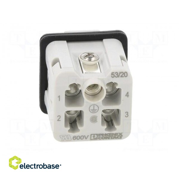 Connector: HDC | male | 500V | 10A | PIN: 5 | Layout: 4+PE | 0.5÷2.5mm2 фото 5