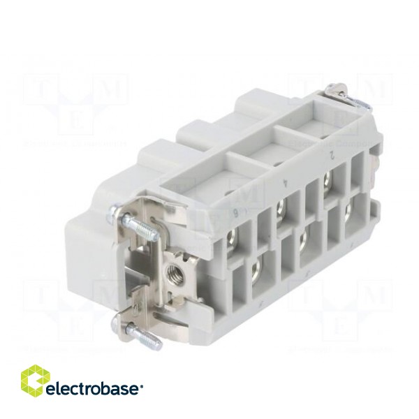 Connector: rectangular | male | Pitch: 77,5x27mm | 400V | 41A | PIN: 6 image 4