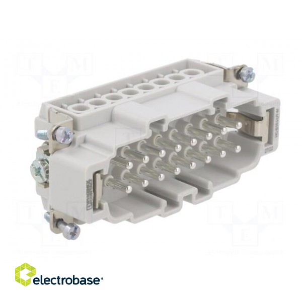 Connector: rectangular | male | Pitch: 77,5x27mm | 500V | 20A | PIN: 16 image 8
