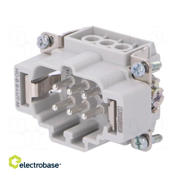 Connector: HDC | male | 500V | 16A | PIN: 6 | Layout: 6+PE | 0.5÷2.5mm2 image 1