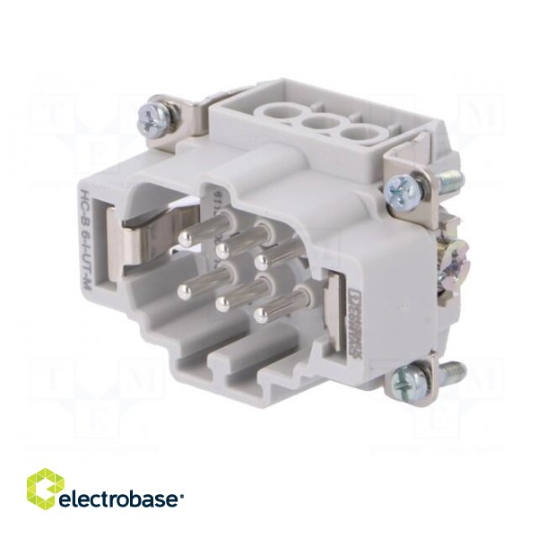 Connector: rectangular | male | Pitch: 44x27mm | 500V | 24A | PIN: 6 image 2