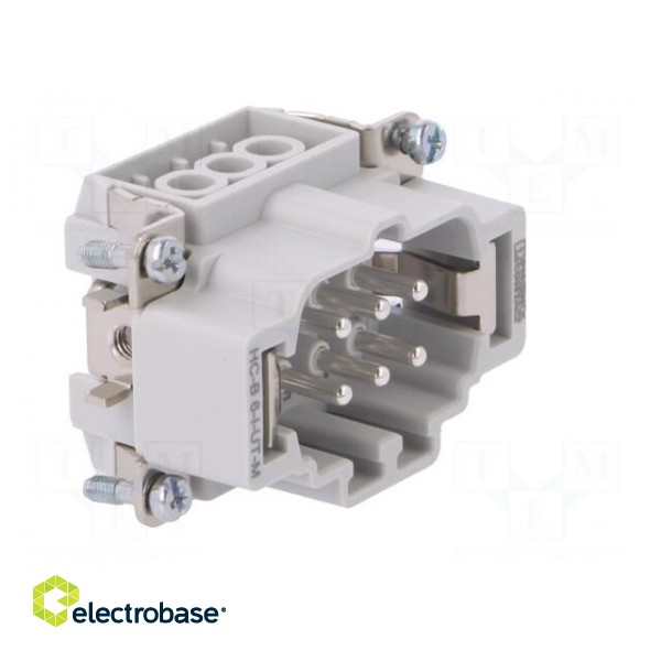 Connector: rectangular | male | Pitch: 44x27mm | 500V | 24A | PIN: 6 фото 8