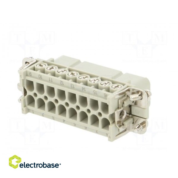 Connector: HDC | female | HA | PIN: 16 | 16+PE | size 5 | 16A | 250V image 6