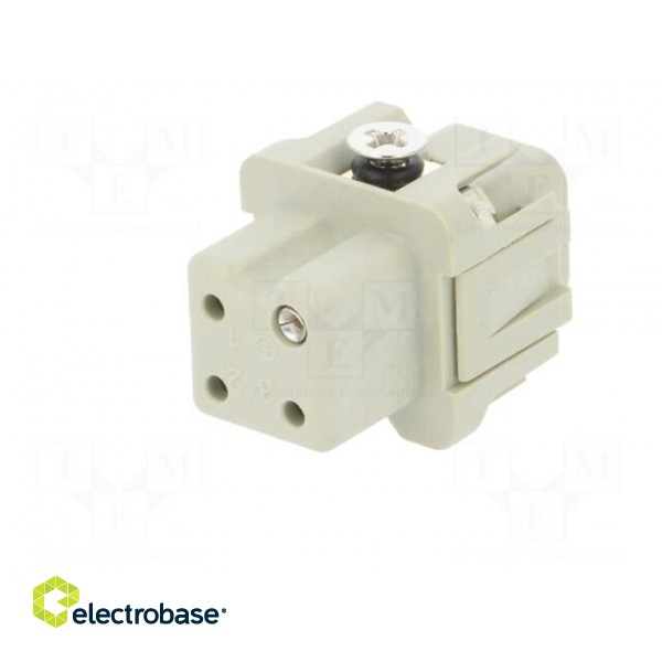 Connector: HDC | contact insert | female | HDC | PIN: 4 | 3+PE | size 1 image 2