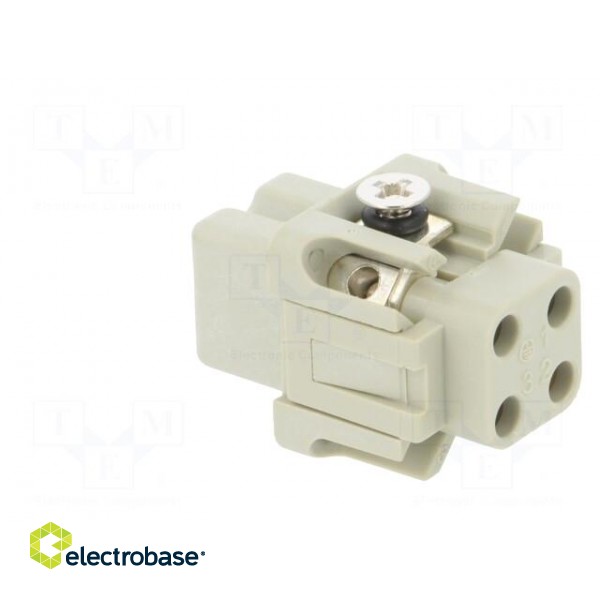 Connector: HDC | female | HDC | PIN: 4 | 3+PE | size 1 | 10A | 250V image 4