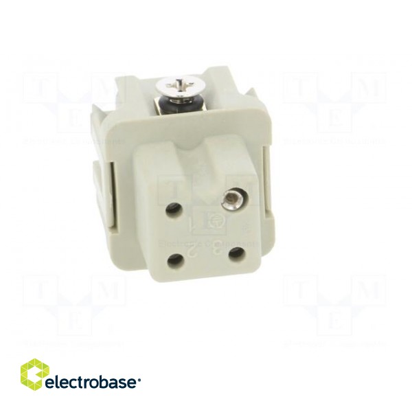 Connector: HDC | female | HDC | PIN: 4 | 3+PE | size 1 | 10A | 250V image 9