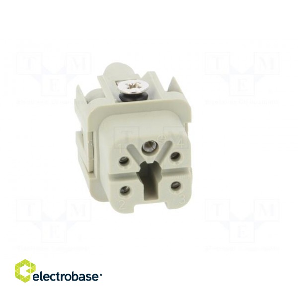 Connector: HDC | female | HDC | PIN: 5 | 4+PE | size 1 | 10A | 250V image 9