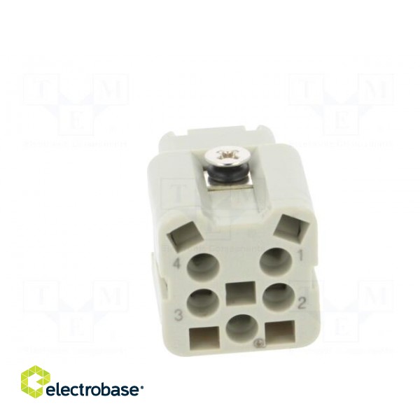 Connector: HDC | contact insert | female | HDC | PIN: 5 | 4+PE | size 1 image 5