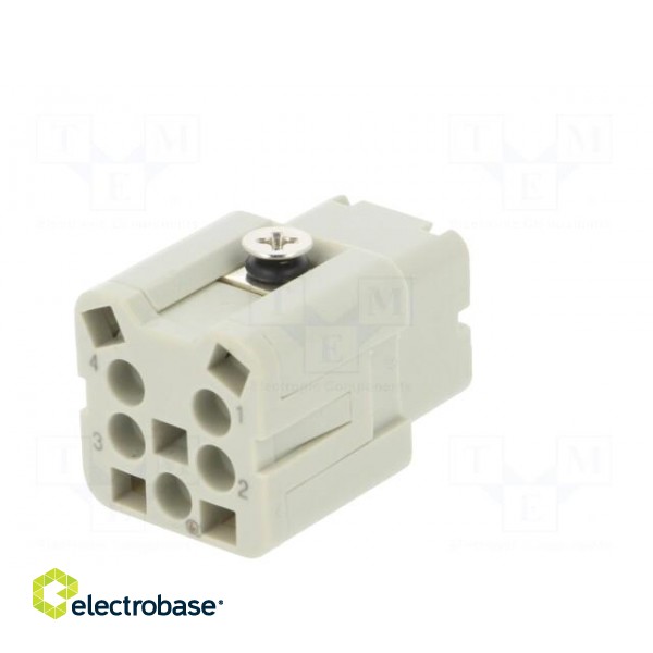 Connector: HDC | female | HDC | PIN: 5 | 4+PE | size 1 | 10A | 400V image 6