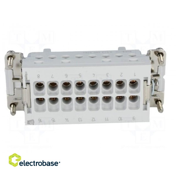 Connector: HDC | female | HTS HE | PIN: 16 | 16+PE | size 6 | 16A | 400V image 5
