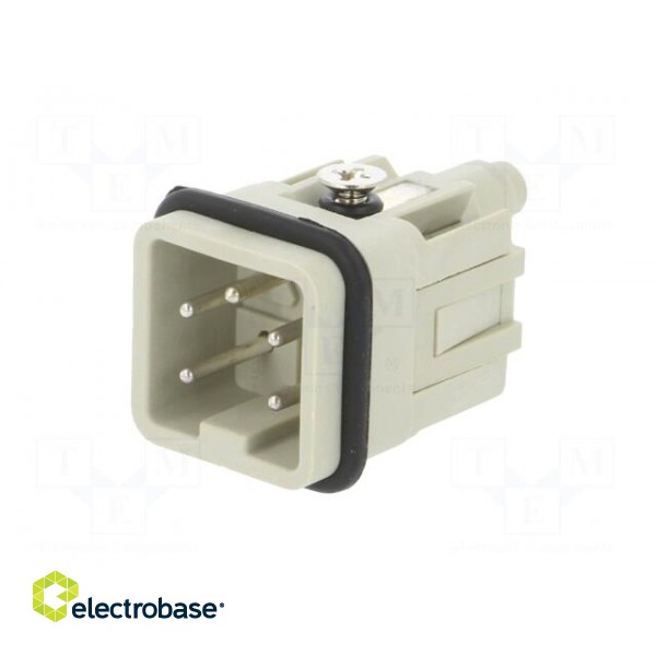 Connector: HDC | male | HDC | PIN: 5 | 4+PE | size 1 | 10A | 250V | 0.5÷2.5mm2 фото 2