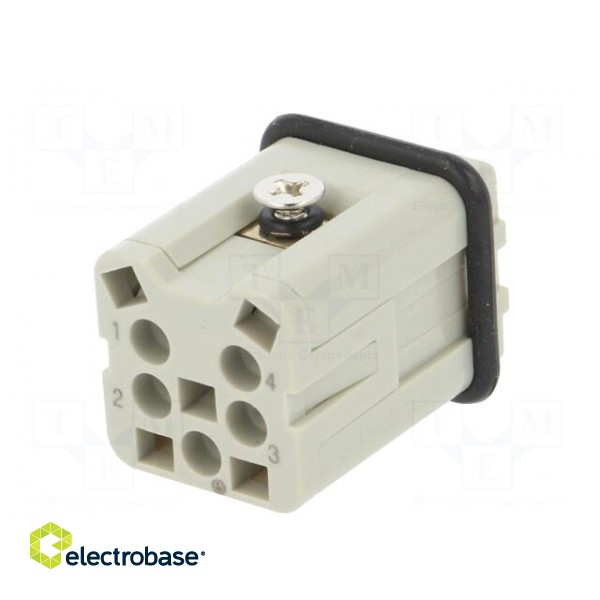 Connector: HDC | male | HDC | PIN: 5 | 4+PE | size 1 | 10A | 400V | 0.5÷2.5mm2 фото 6
