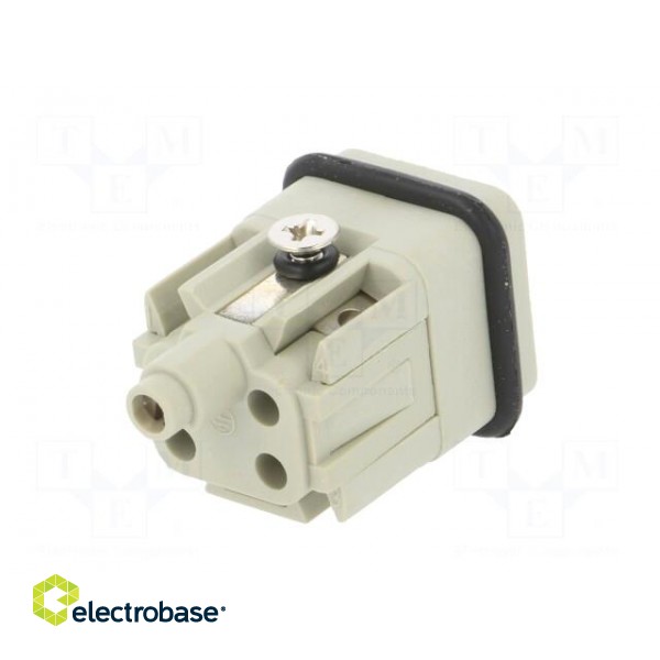 Connector: HDC | contact insert | male | HDC | PIN: 5 | 4+PE | size 1 | 10A image 6