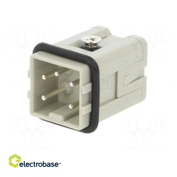 Connector: HDC | male | HDC | PIN: 5 | 4+PE | size 1 | 10A | 400V | 0.5÷2.5mm2 фото 2