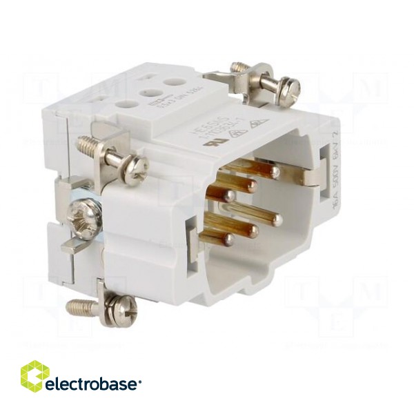 Connector: HDC | contact insert | male | HTS HE | PIN: 6 | 6+PE | size 3 paveikslėlis 8