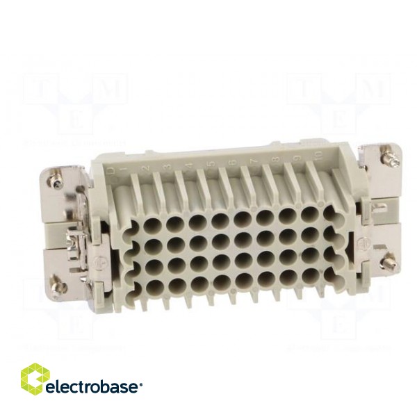 Connector: HDC | female | HD | PIN: 40 | 40+PE | size 6 | w/o contacts | 10A paveikslėlis 5