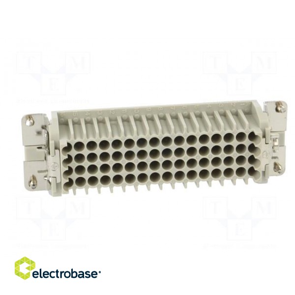 Connector: HDC | female | HD | PIN: 64 | 64+PE | size 8 | w/o contacts | 10A paveikslėlis 5