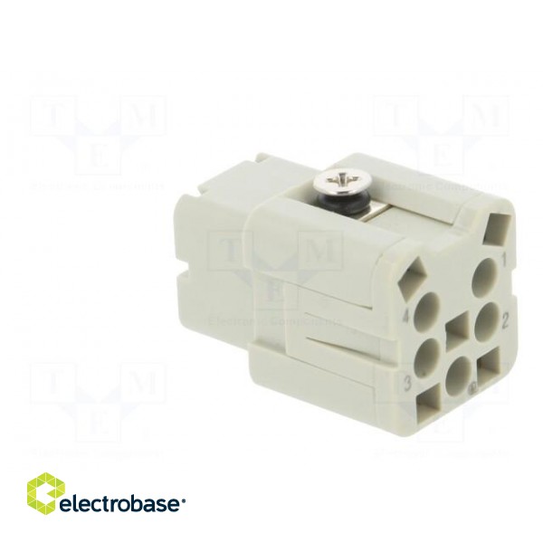 Connector: HDC | female | HDC | PIN: 5 | 4+PE | size 1 | 10A | 400V image 4