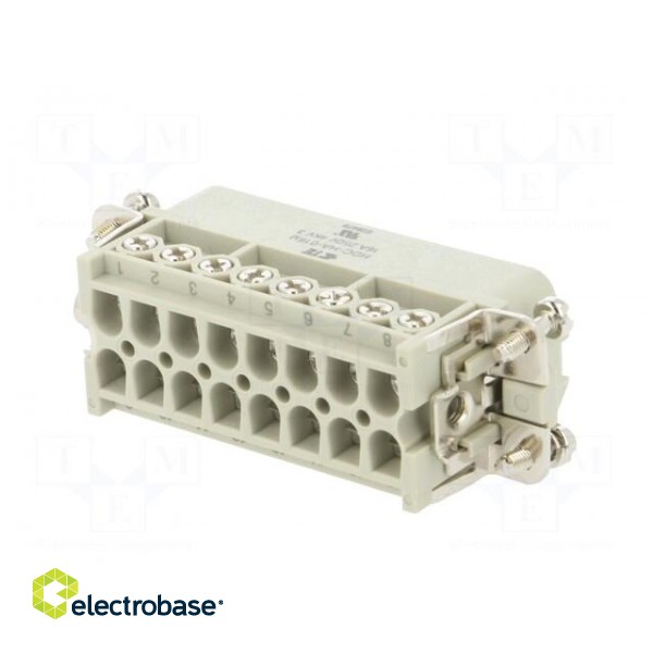 Connector: HDC | male | HA | PIN: 16 | 16+PE | size 5 | 16A | 250V | for cable image 6
