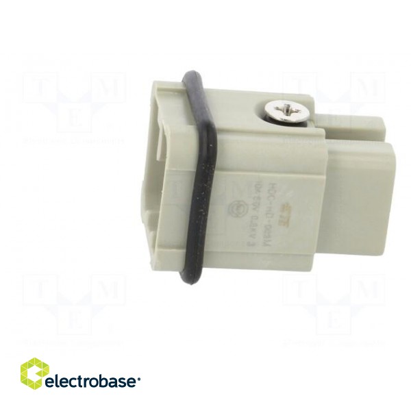 Connector: HDC | male | HD | PIN: 8 | size 1 | w/o contacts | 10A | 50V paveikslėlis 3