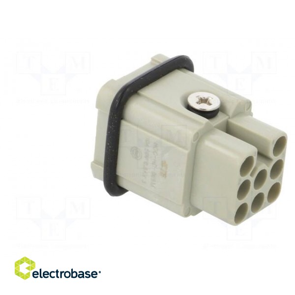 Connector: HDC | male | HD | PIN: 8 | size 1 | w/o contacts | 10A | 50V image 4